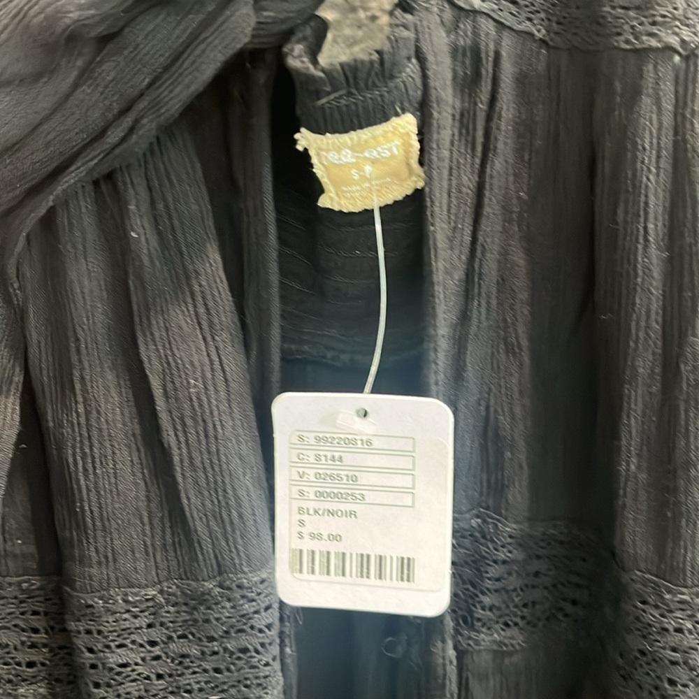Free People Black Maxi Top Sz-S - Picture 10 of 15